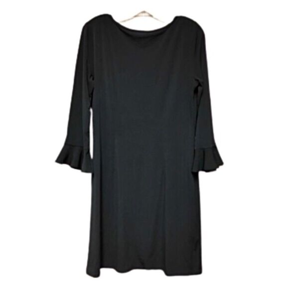 ANN TAYLOR Black Bell Sleeve Dress Size 8 - Picture 2 of 3